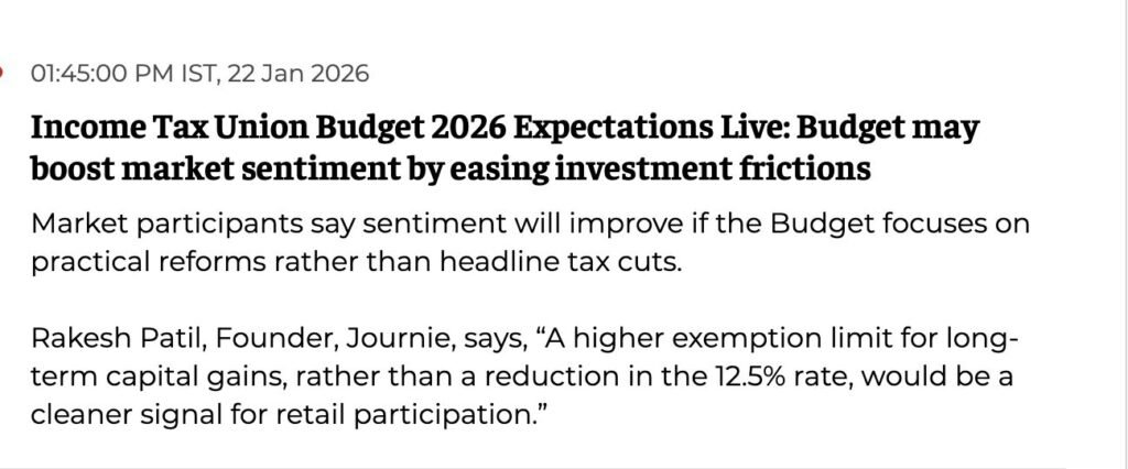 Budget 2026 Expectations: Wealthtech eyes capital gains relief