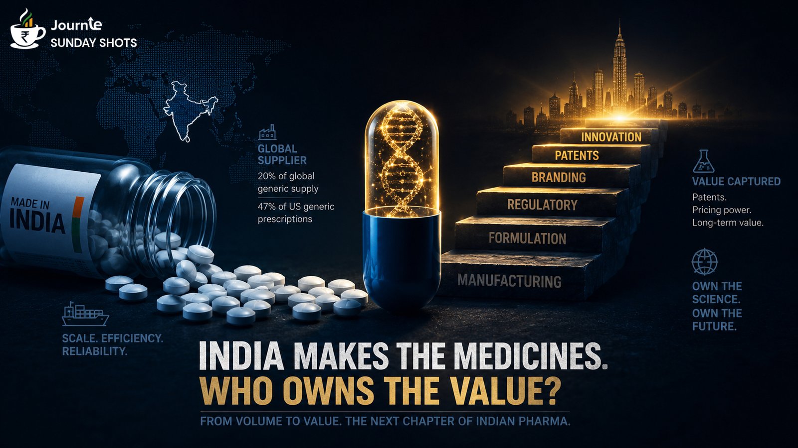 Indian pharmaceutical manufacturing evolving from generic medicines toward innovation, patents and value capture